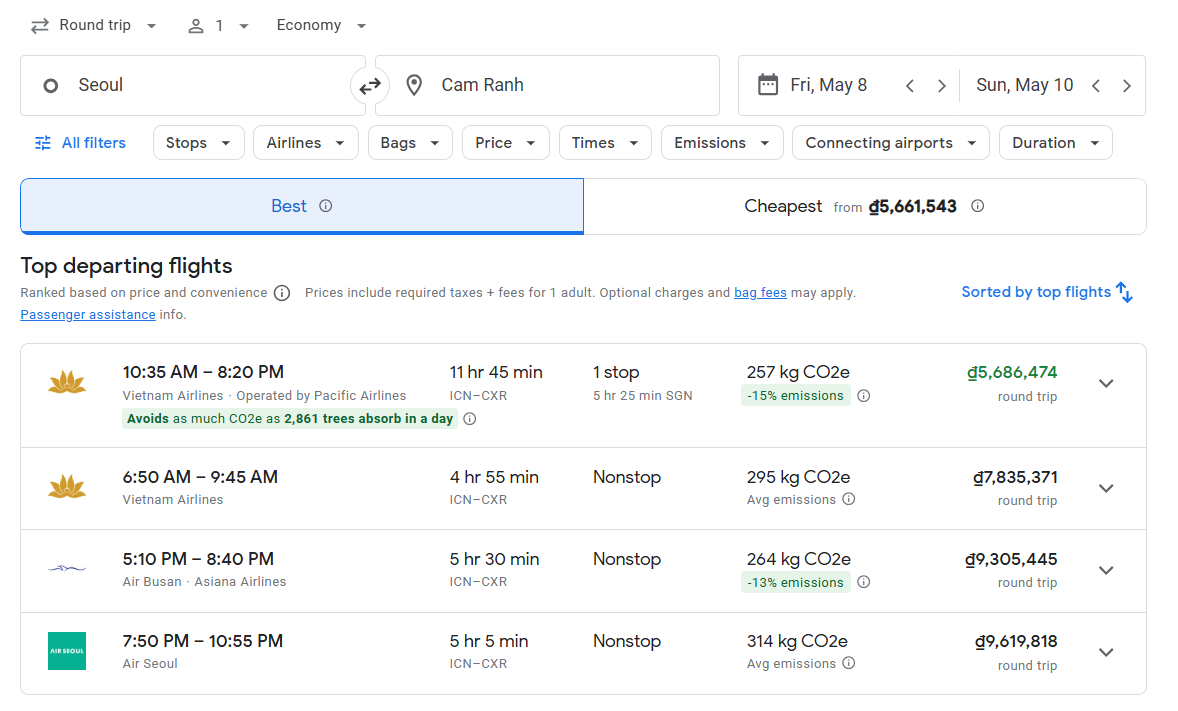 Airplane landing at Cam Ranh International Airport with coastal views, illustrating how to get to Cam Ranh by air.